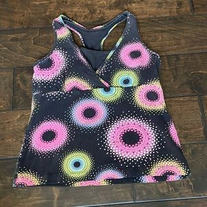 Y2K Brown Funky Pattern Top